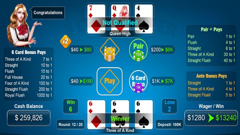 Game Poker 5 Card Draw