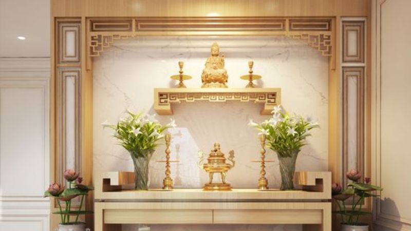 Vị trí thích hợp đặt bàn thờ Phật cùng gia tiên 
